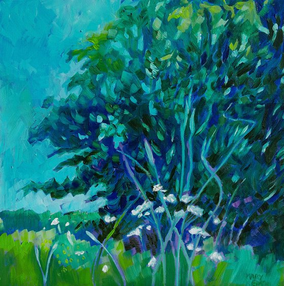 Trees, Blue and Green