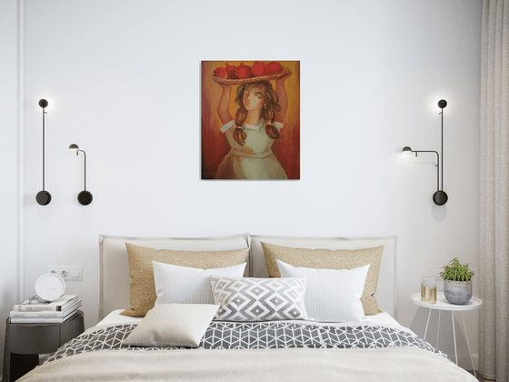 Girl with Pomegranates