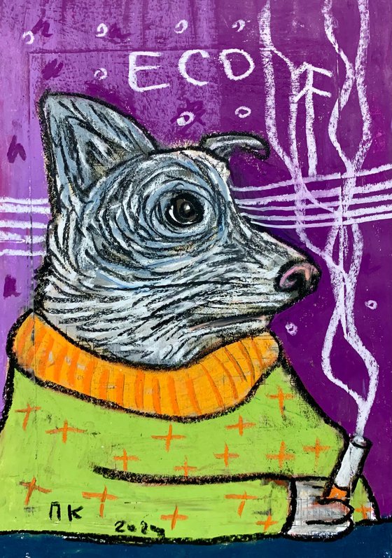 Smoking dog #92