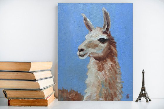 Llama Painting Alpaca Art