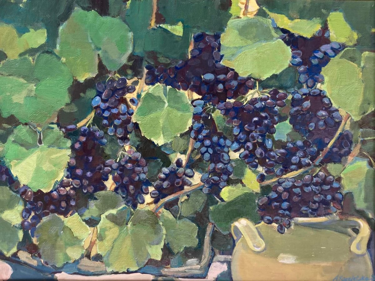 Original painting Cherish your native language like the growth of a vine by Hanna Kozeletska
