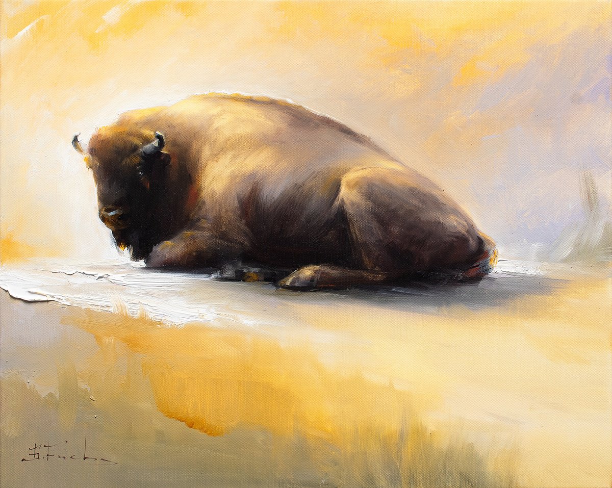 The European bison by Bozhena Fuchs