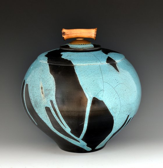 Raku Vessel Urn 228