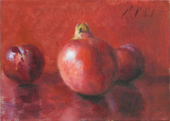 Pomegranate and plums