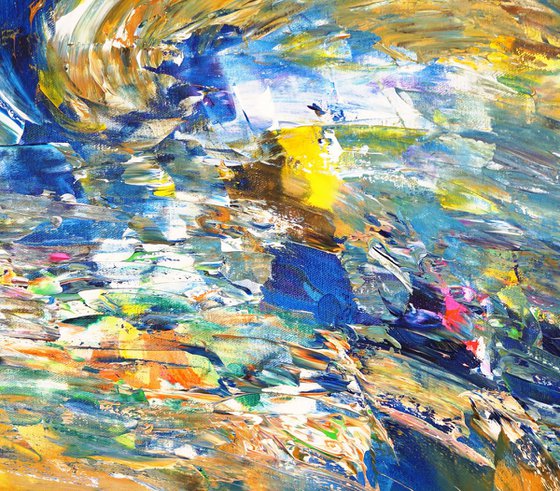 Yellow And Blue Abstraction L 1