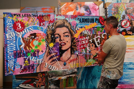 Miss Marvelous 190cm x 100cm Marilyn Monroe Textured Urban Pop Art