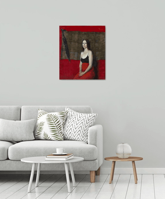 Red on white, white on red