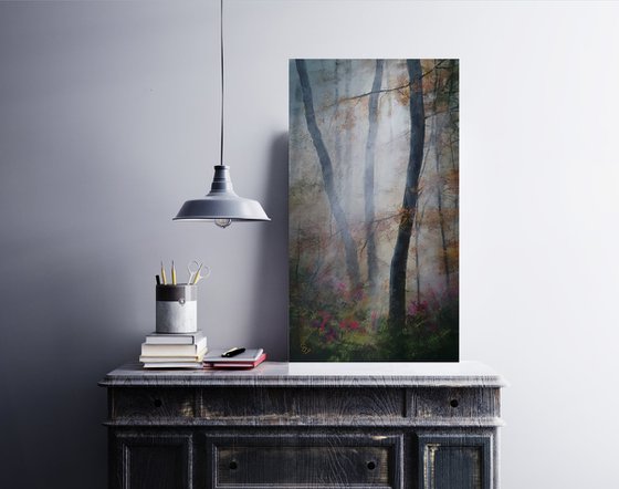 " Foggy Forest "  W 44 x H 80 cm  SPECIAL PRICE  !!!