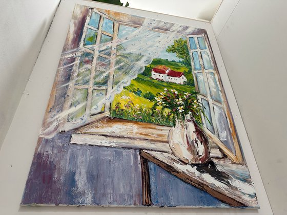 Open window with Flowers