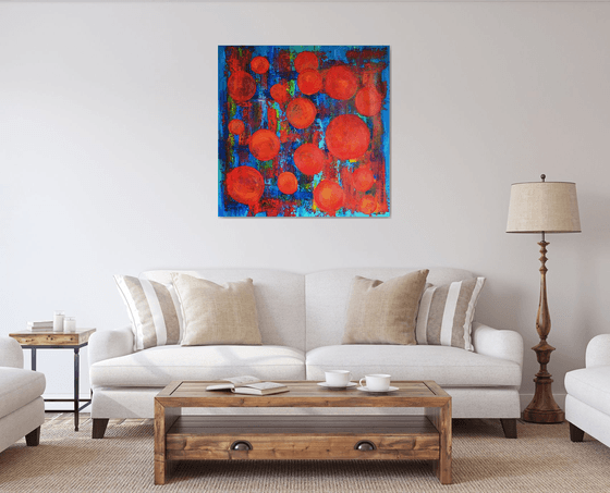 Abstract poppies
