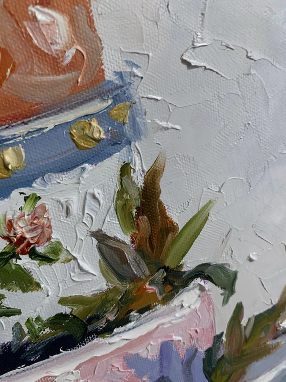 Floral Cake Still Life.