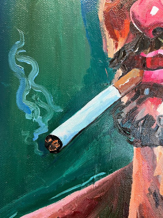 Cowboy With Large Cigarette