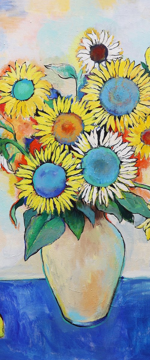 Sunflowers with Lemon by Artem Andreichuk