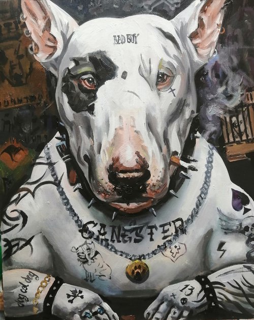 Bull Terrier by Oksana Buryakova