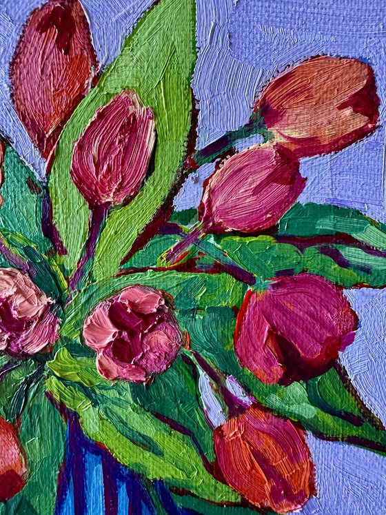 Red tulips bouquet