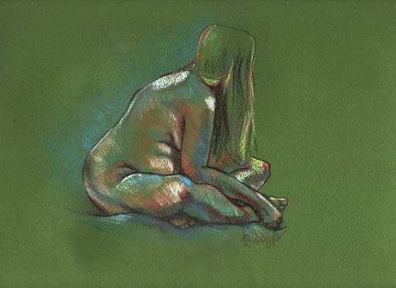 Hannah - seated nude