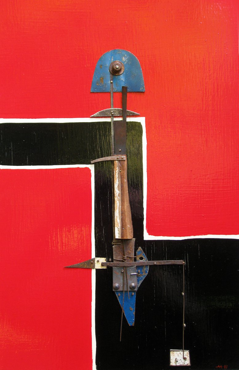 Geometric Abstract Painting By Mark Mazurczyk, 12 X 19", Ns. 14, Original Artwork