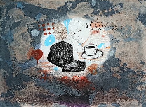 Black bread and black coffee by Natalia Pastuszenko