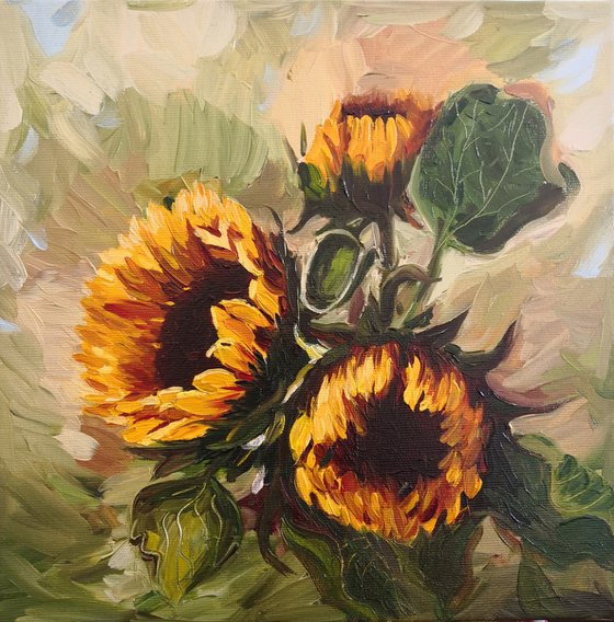Sunflowers in the garden Painting