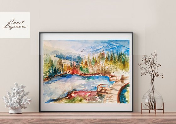 Nature wall art, Watercolor original wall art