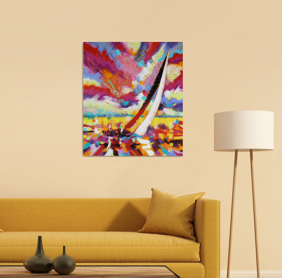 Seascape With Yacht