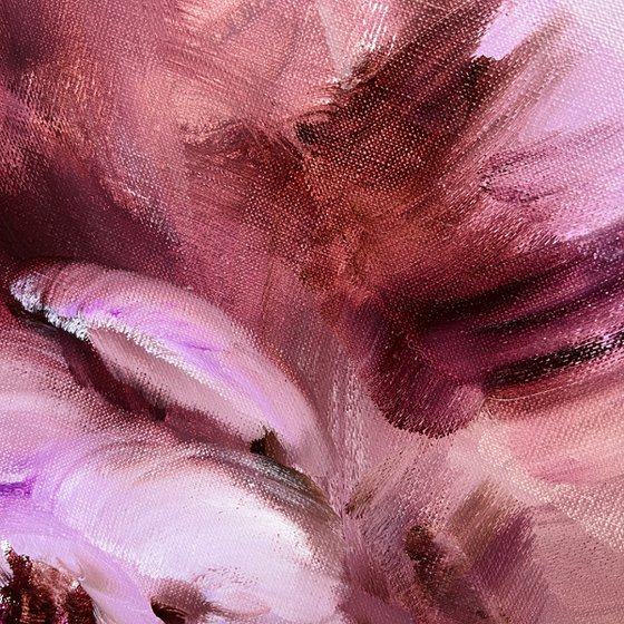 POWDERY TEMPTATION - Light pink. Abstract flowers. Blossoming tulips. Haze. Delight. Inspiration. Dreamer.