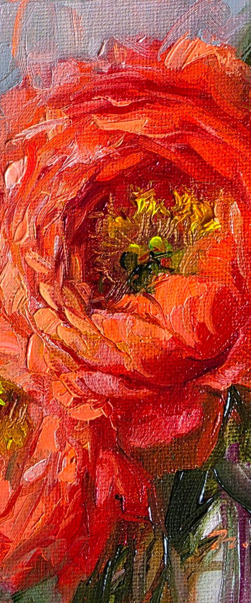 Two Peony by Nataly Derevyanko