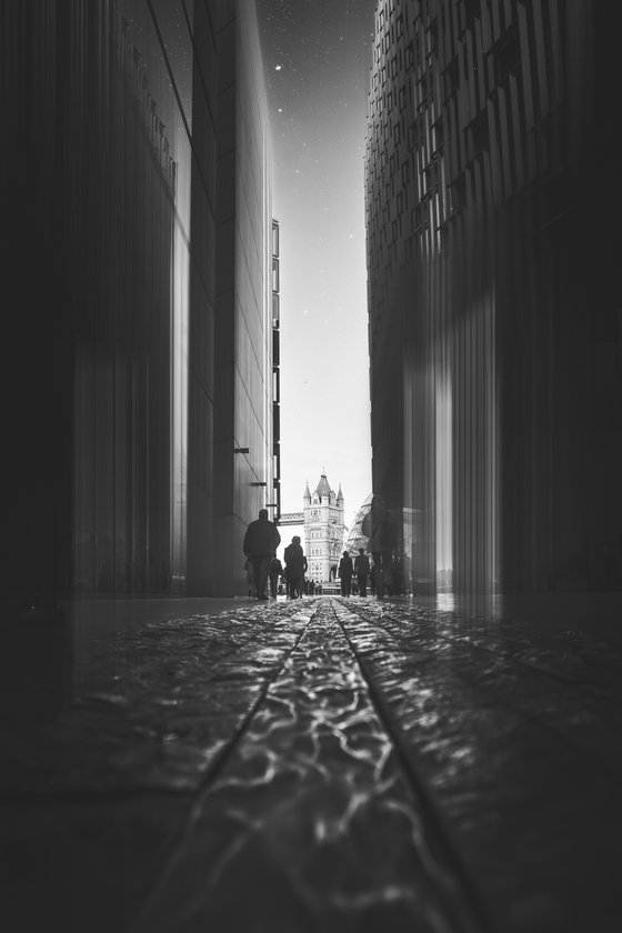 Tower Bridge through the gap