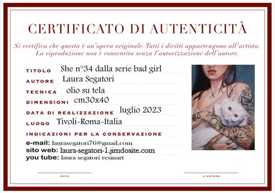 She n°34 dalla serie bad girl