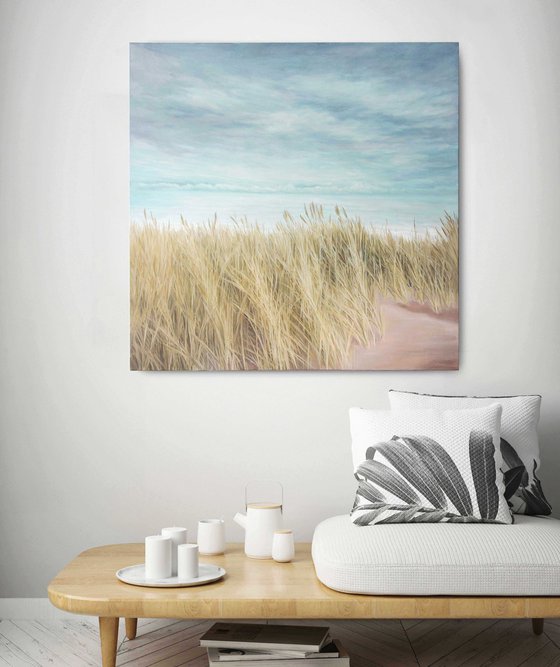 "Spikelets" Field landscape oil art