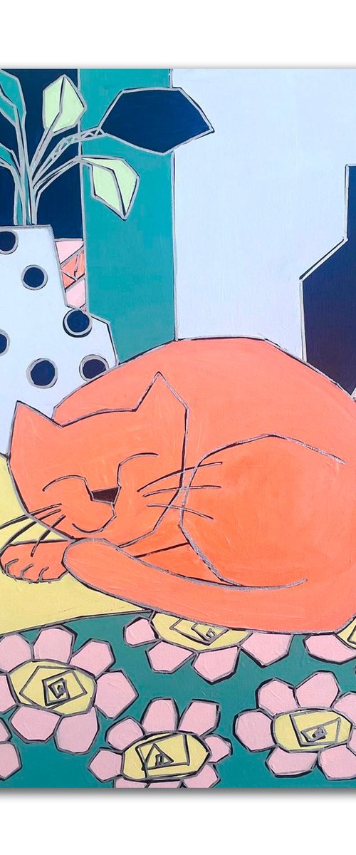 Ginger cat by Lena Langer