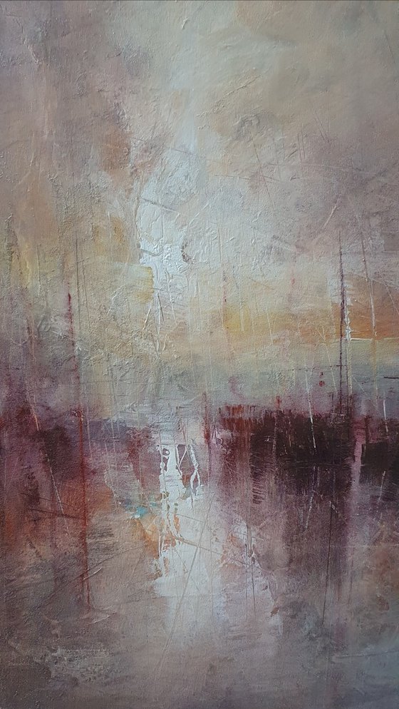 " Harbor of destroyed dreams - Shades Of Deep Madder " SPECIAL PRICE !!! W 90 x H 70 cm