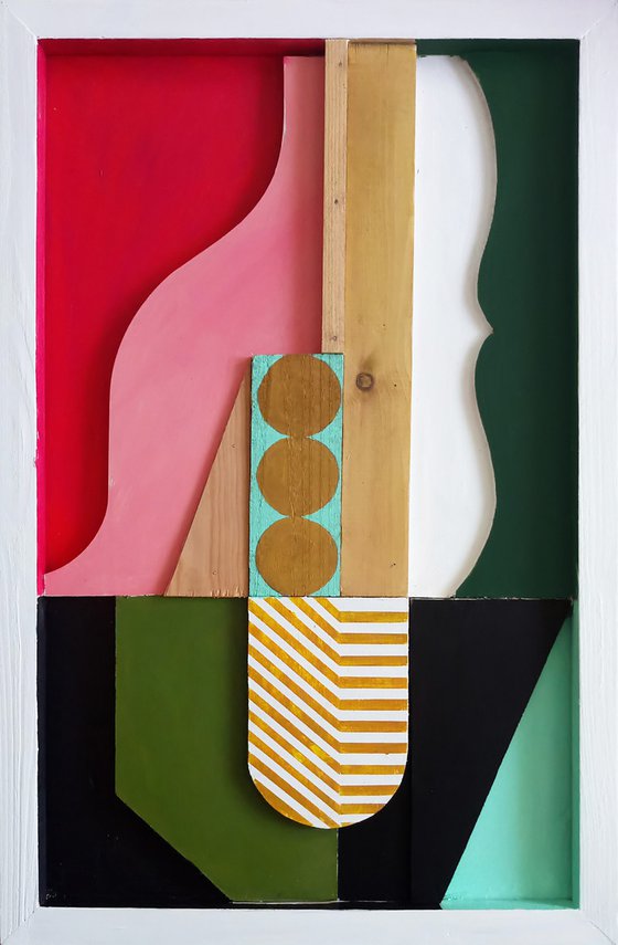 relief with ochre circles