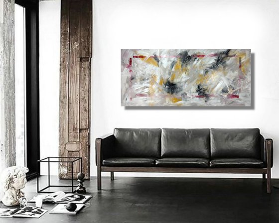 EXTRA LARGE PAINTING ON CANVAS/BEDROOM WALL ART/ORIGINAL PAINTING/OVERSIZED PAINTINGS/LARGE OIL PAINTING SIZE-180X80 CM TITLE C719
