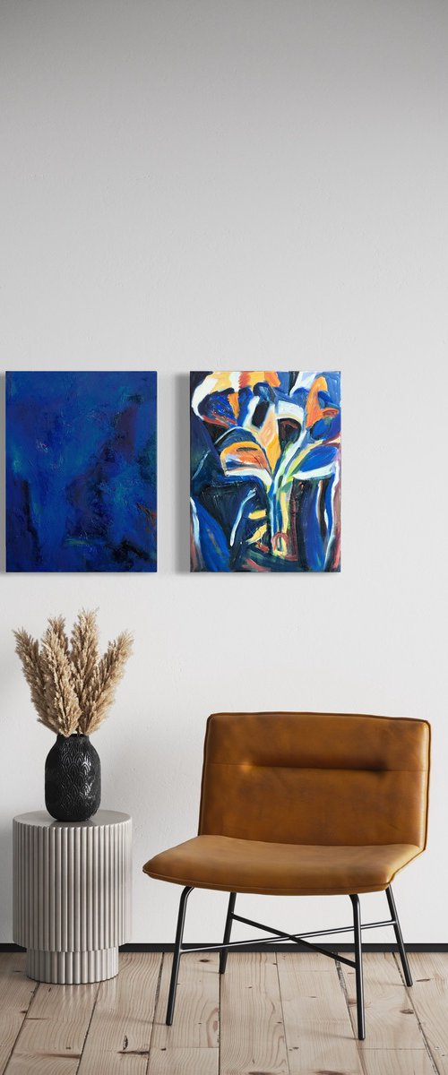 Night Bouquet (Diptych) by Olga McNamara