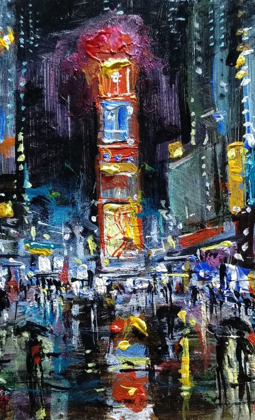 New York City in rain by Vishalandra Dakur