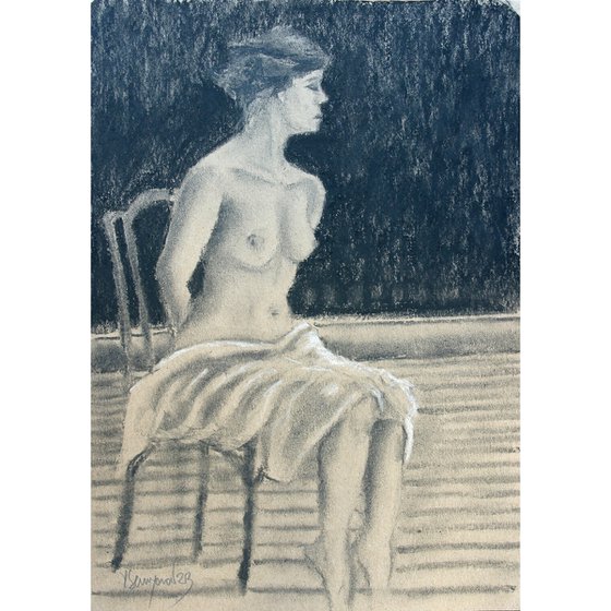 Female Figure 28 Charcoal Sketch