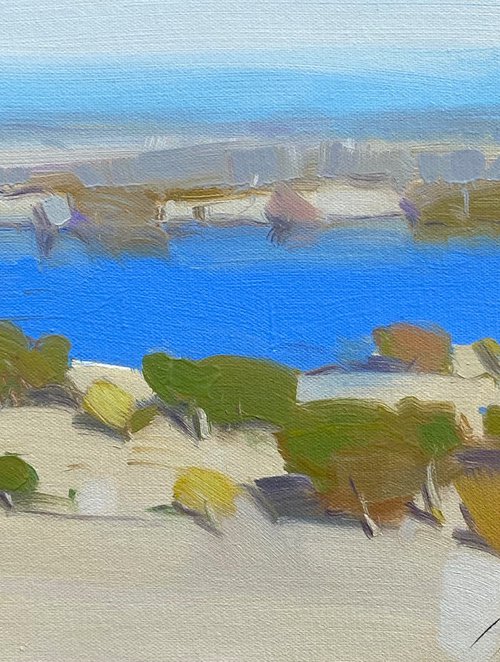 Lake Side, Original oil painting, Handmade artwork, One of a kind by Vahe Yeremyan