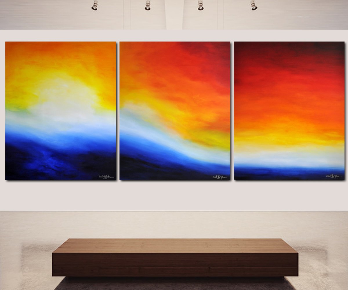 WAITING FOR YOU ON PRISTINE SHORES II (triptych) by CHRISTIAN BAHR