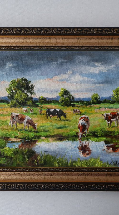 Grazing Cows by Natalia Shaykina