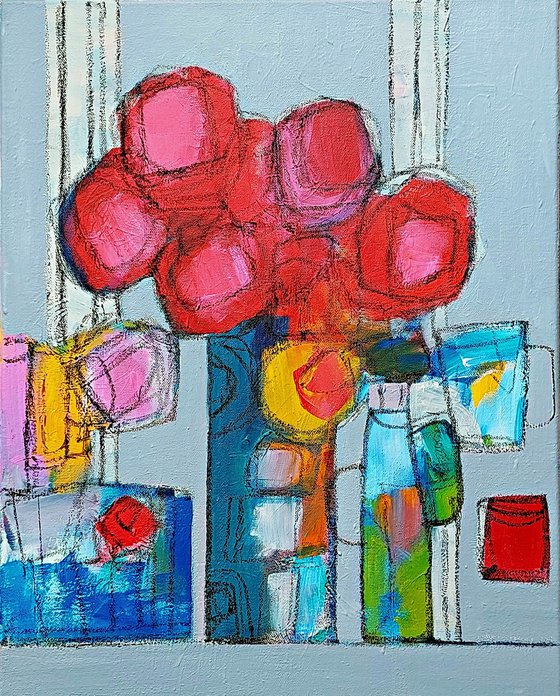 Red Summer Flowers III