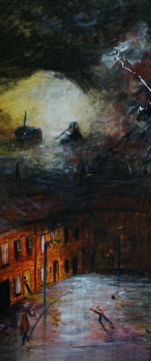 Thunderstorm (Oil on Canvas 39x39 inch) by Jack Bagley