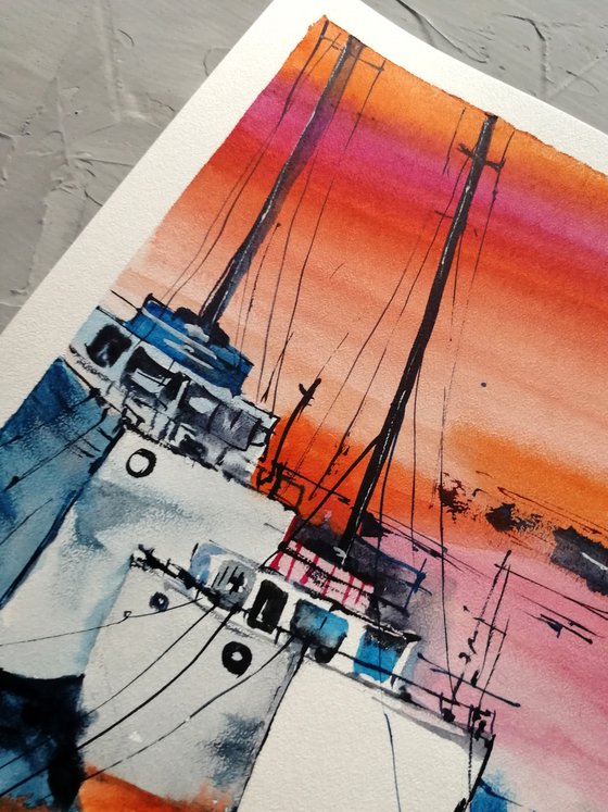 Boat painting