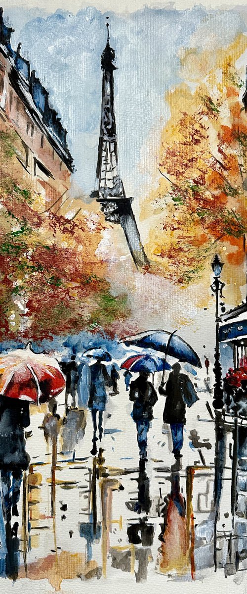 Paris in the Rain by Misty Lady - M. Nierobisz