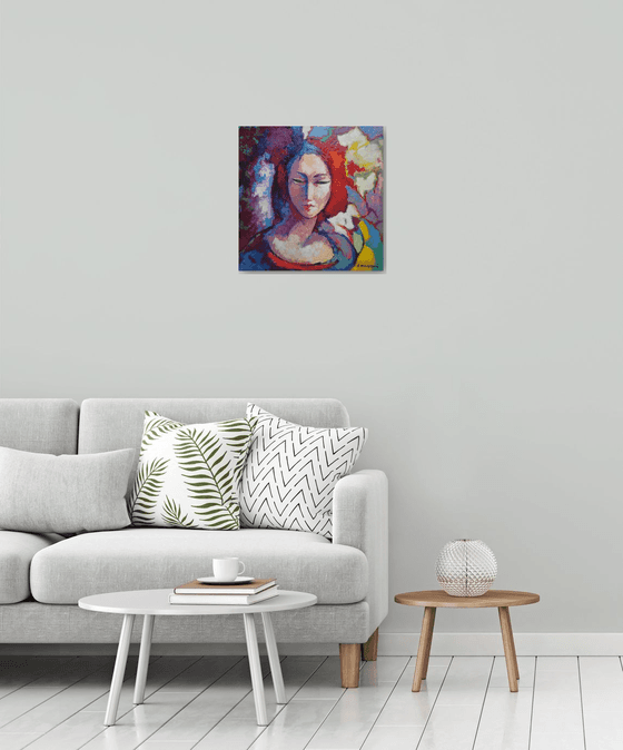 Love (50x50cm,  oil painting, ready to hang)