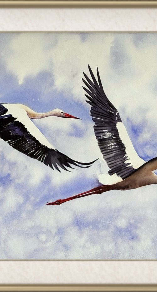 Strok Heron Wader Ardea Hern by Yuliia Sharapova