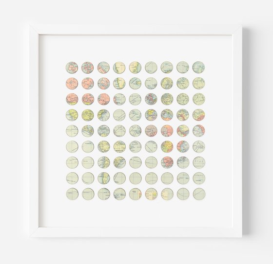 World Map Dots Collage