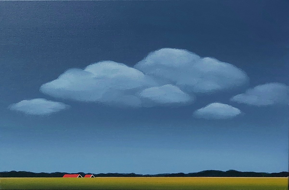 Floating Clouds, Golden Wheat by Nelly van Nieuwenhuijzen