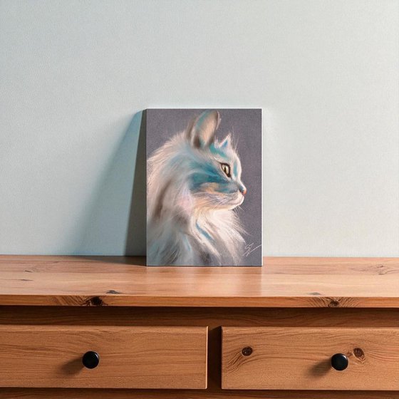 Frost, cat's portrait