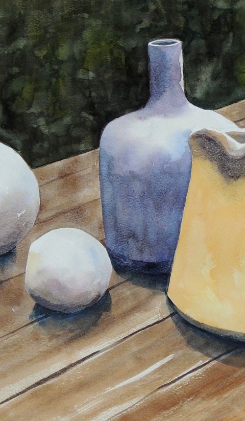 Ceramic still life by Krystyna Szczepanowski